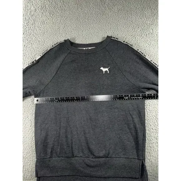 Victorias Secret Pink‎ Sweatshirt Women XS Oversized Graphic Fleece Rainbow Dog - Picture 3 of 8